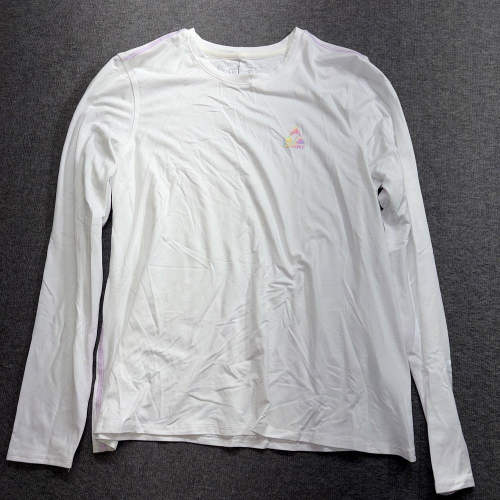 Gerry men's long sleeve sun protection rash guard in white Large